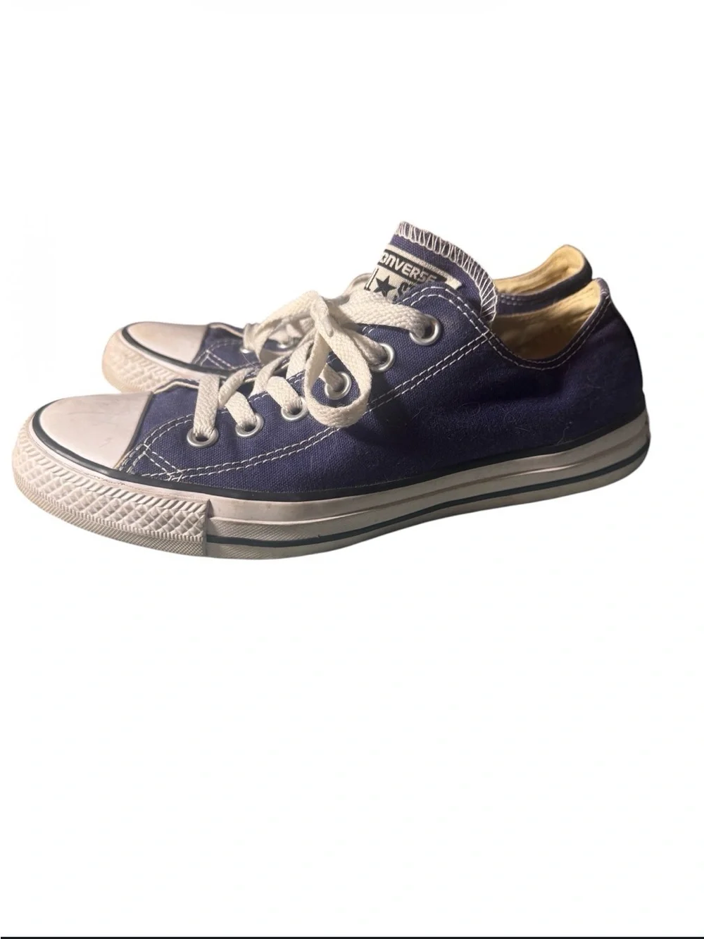 Converse Navy Canvas Low-Top Sneakers - Classic Lace-Up